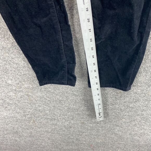 Loft Pants Women 27 Plus Black Mid Rise Corduroy Curvy Skinny Flat Front Chino - Picture 7 of 11